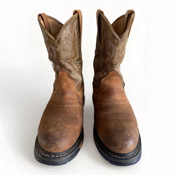 Ariat Men's WorkHog Pull-On Work Boots Brown Size 8D Round Toe - Picture 3 of 6